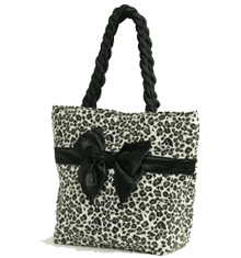 LEOPARD WHITE BOW