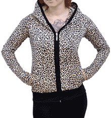 LEOPARD POCKET HOOD